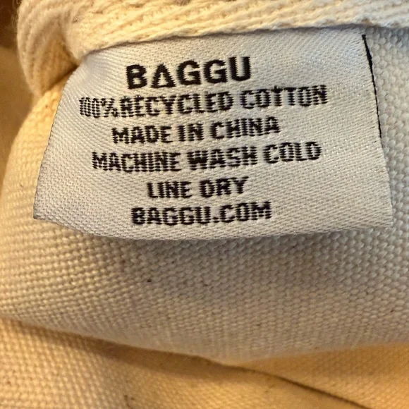 NWT Baggu Sailor Stripe Duck Bag in Navy & White Striped Canvas Tote - Picture 12 of 14